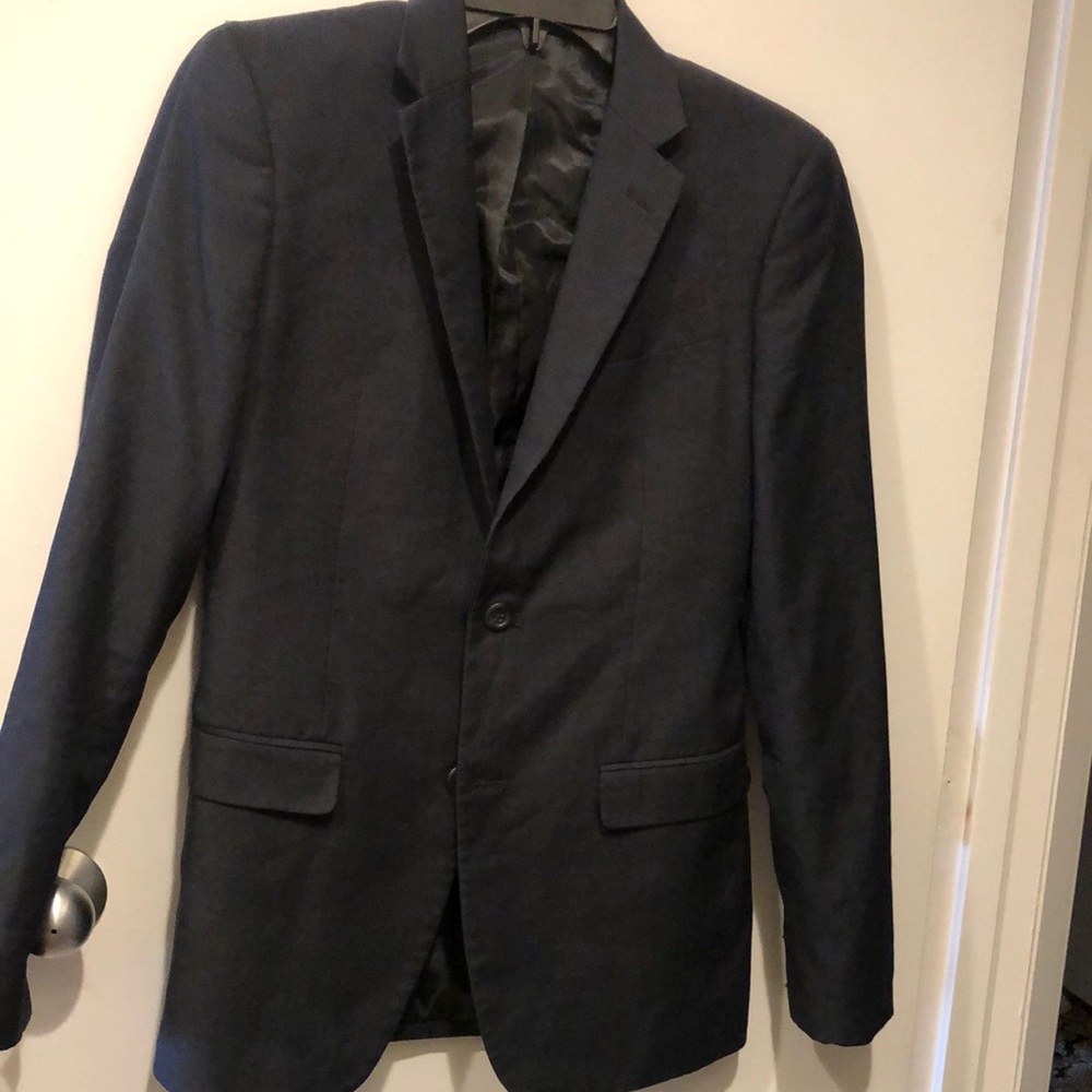 Men’s Egara 2 Pc SUIT extreme slim fit suit 35R pants 29x31. 2 Button jacket